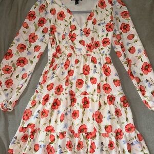 Forever 21 white floral mini dress